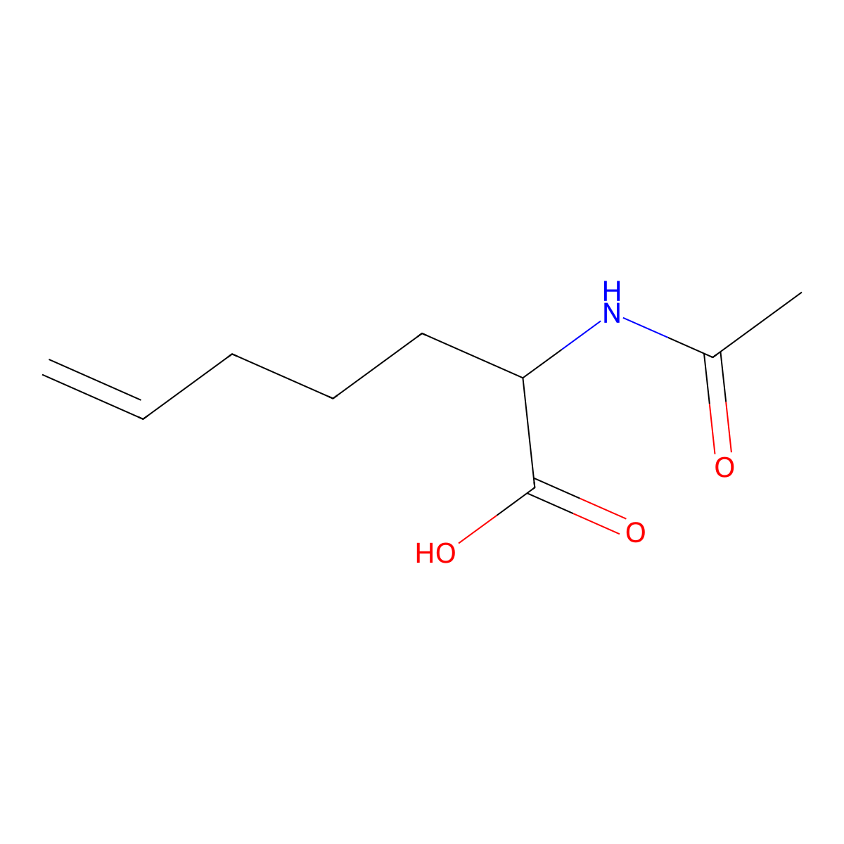 2-Acetamidohept-6-enoic acid molecular structure, CAS 166540-75-6