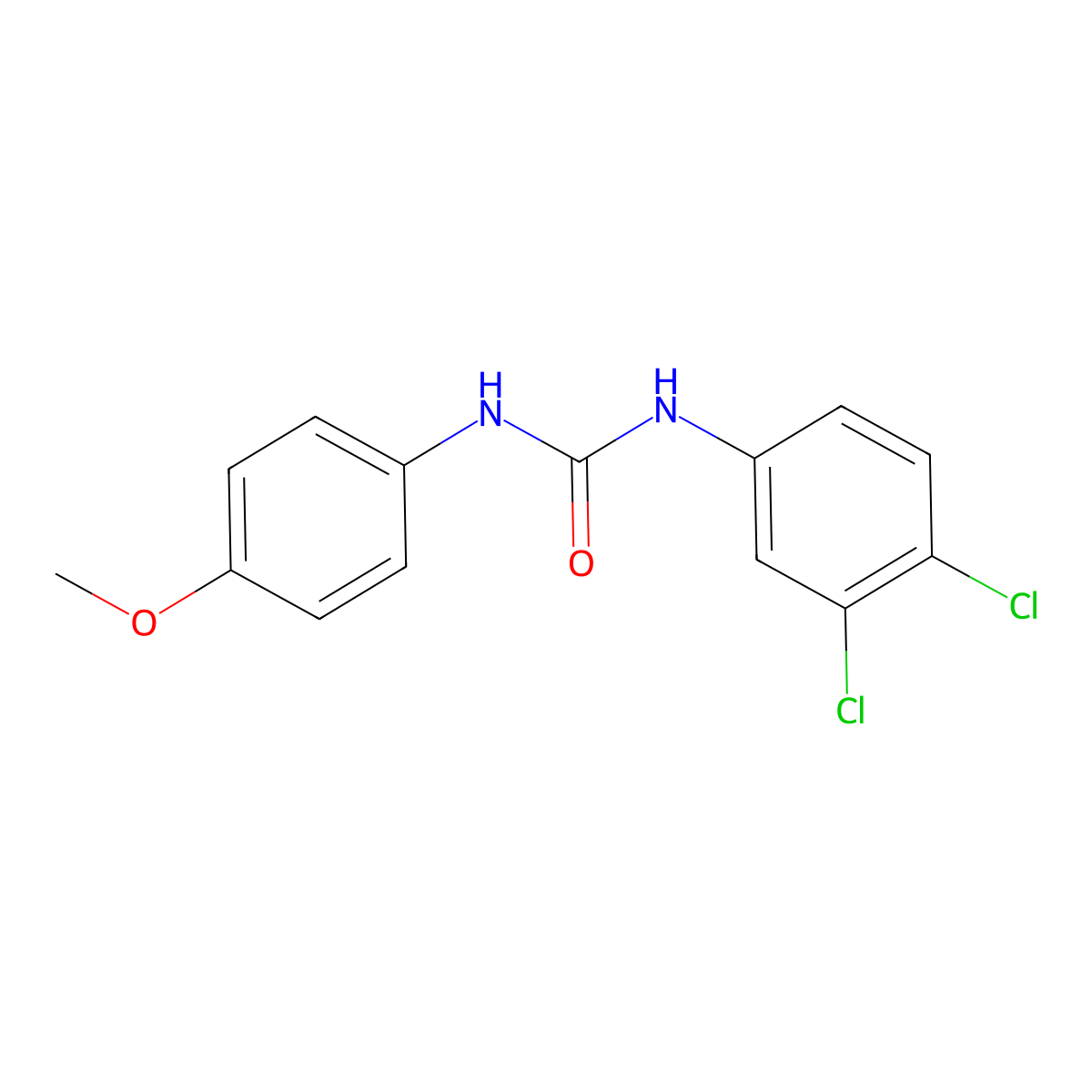 1-(3,4-Dichloro-phenyl)-3-(4-methoxy-phenyl)-urea molecular structure, CAS 16655-20-2
