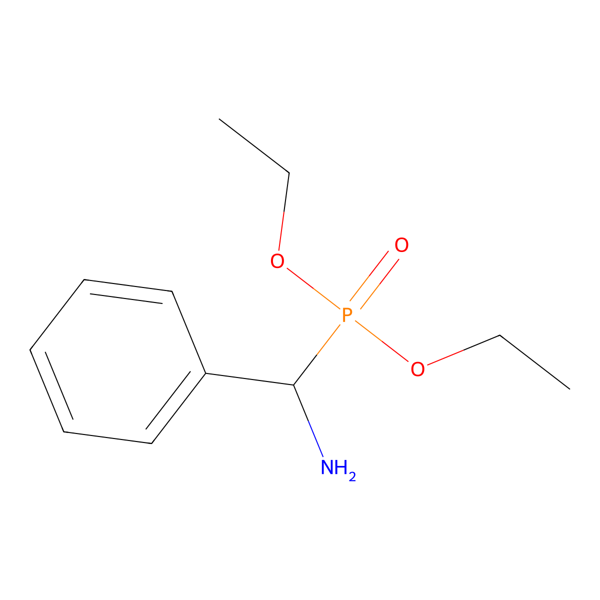 Diethyl amino(phenyl)methylphosphonate molecular structure, CAS 16656-50-1