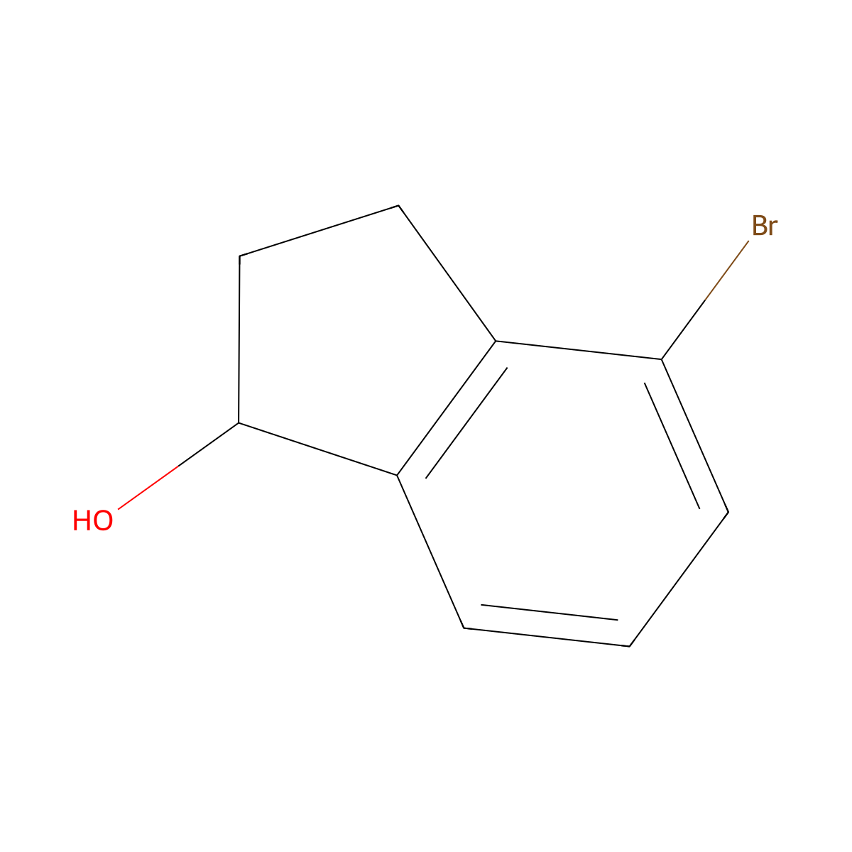 4-Bromo-1-indanol molecular structure, CAS 16657-10-6