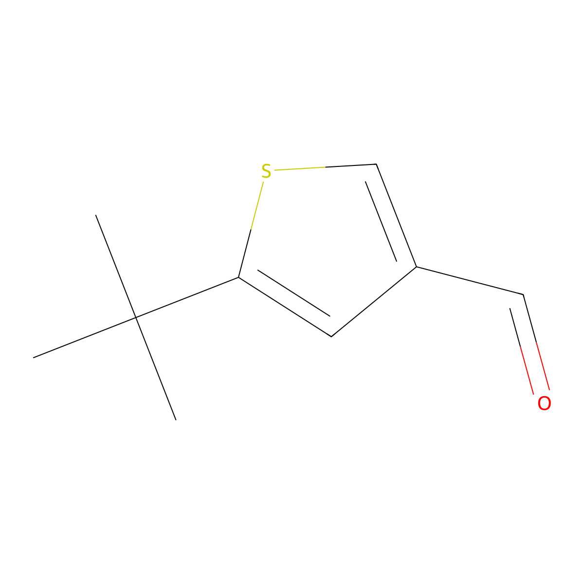 5-(1,1-Dimethylethyl)-3-thiophenecarboxaldehyde molecular structure, CAS 166591-31-7