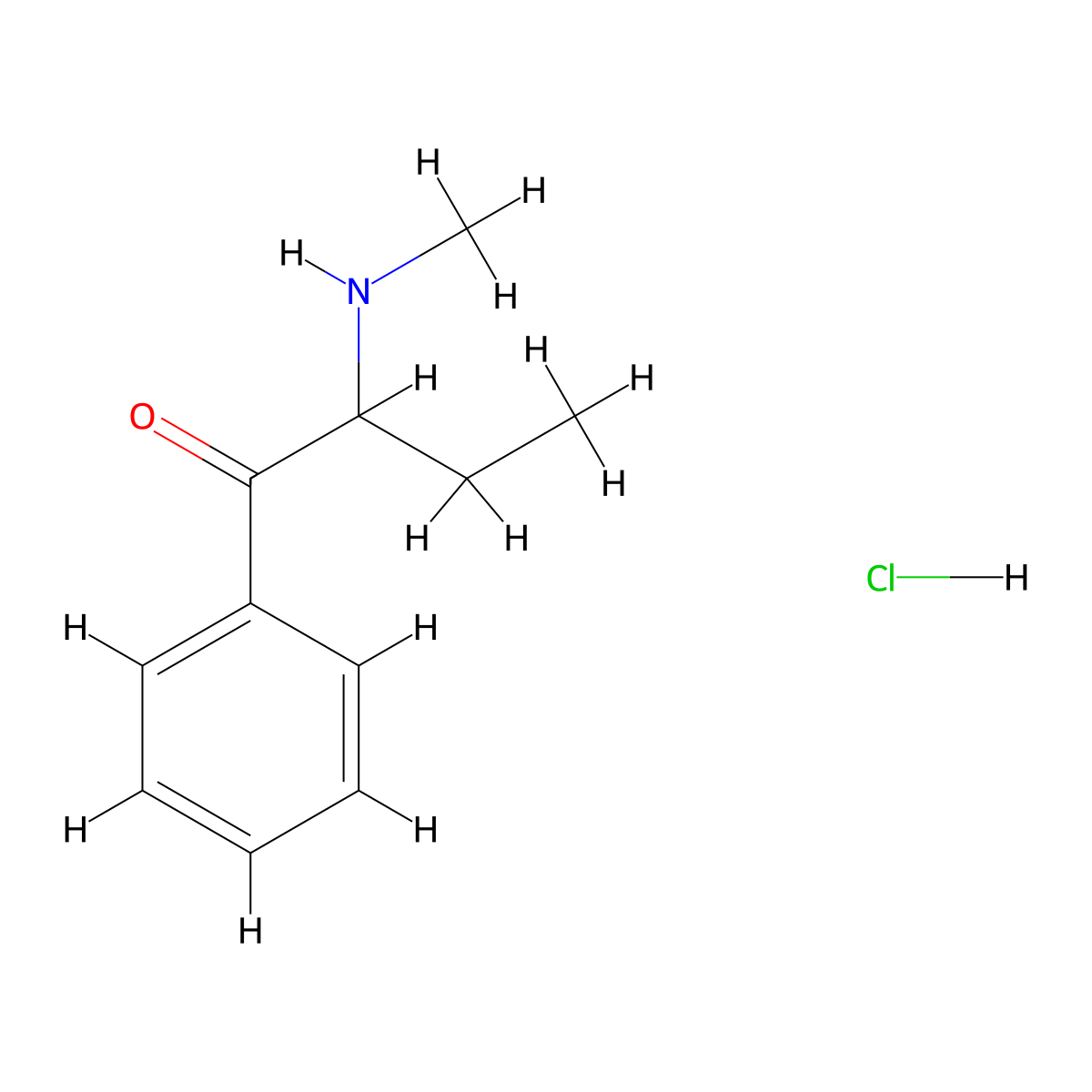 Buphedrone Hydrochloride molecular structure, CAS 166593-10-8