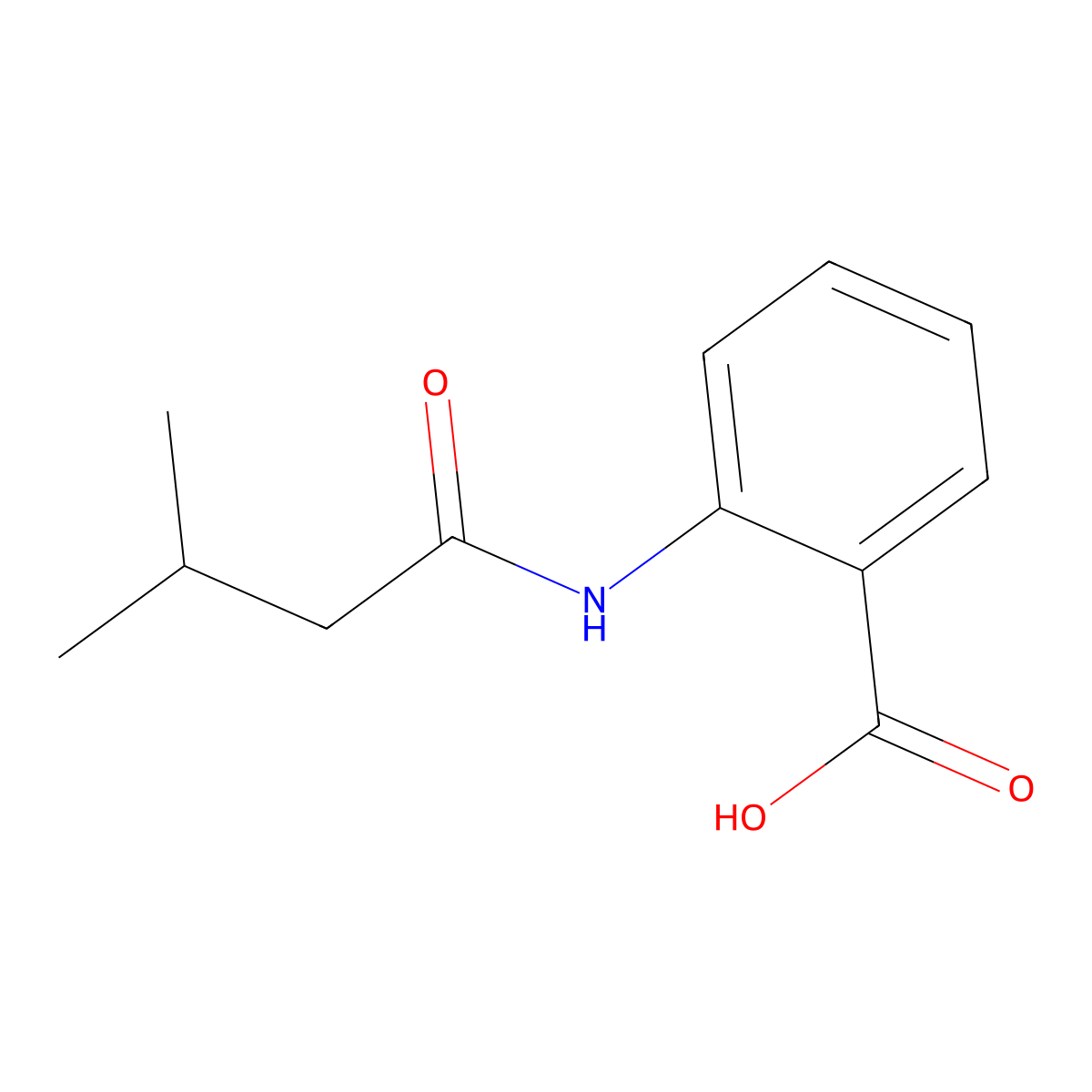2-(3-Methylbutanamido)benzoic acid molecular structure, CAS 166597-79-1