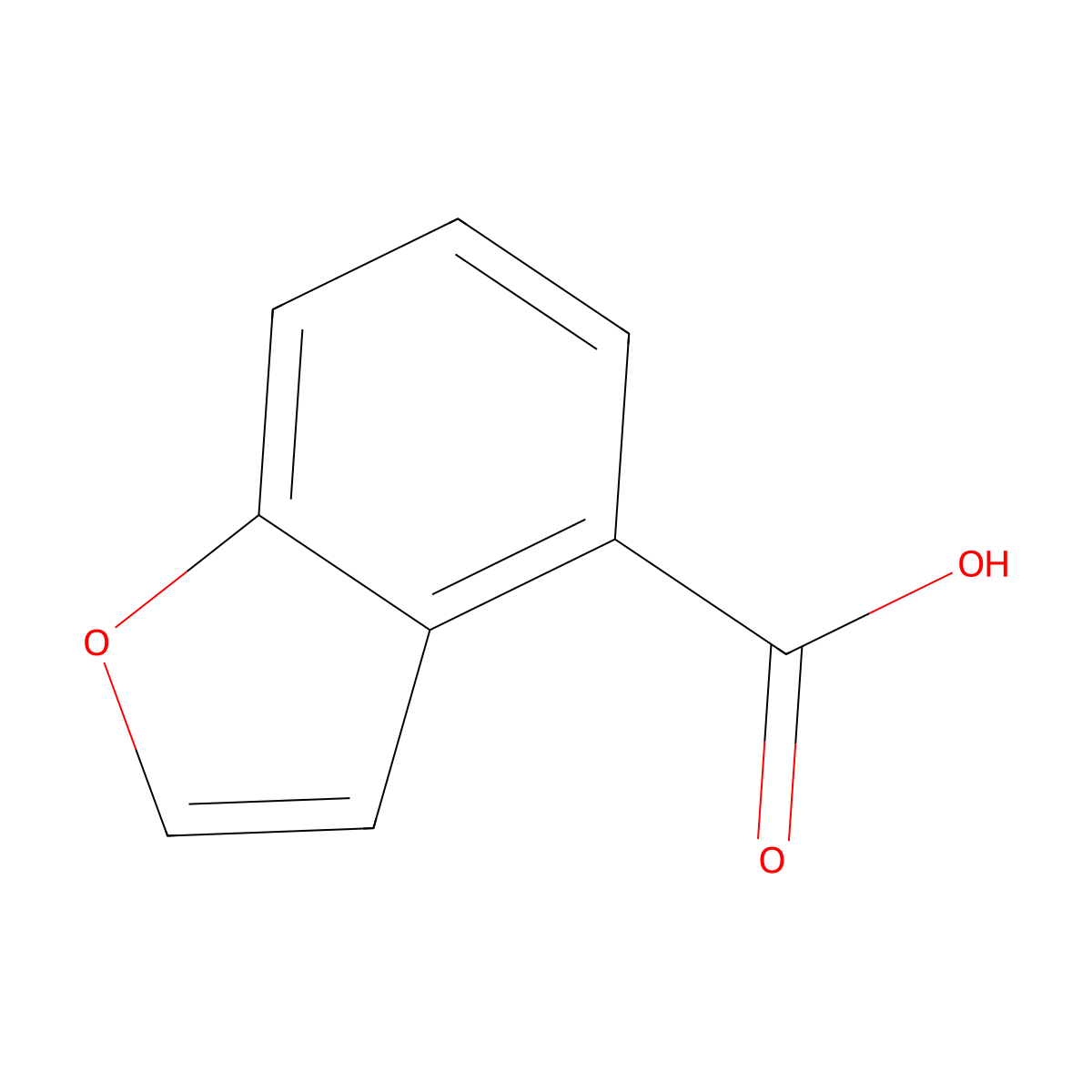 1-Benzofuran-4-carboxylic acid molecular structure, CAS 166599-84-4