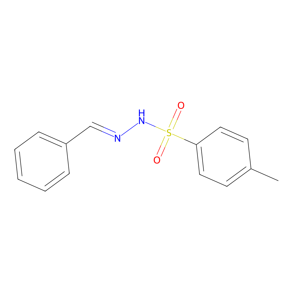 N'-Benzylidene-4-methylbenzene-1-sulfonohydrazide molecular structure, CAS 1666-17-7