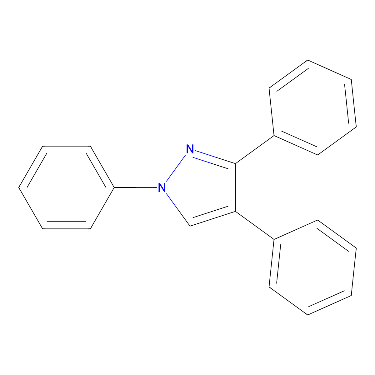 1,3,4-Triphenyl-1H-pyrazole molecular structure, CAS 1666-85-9