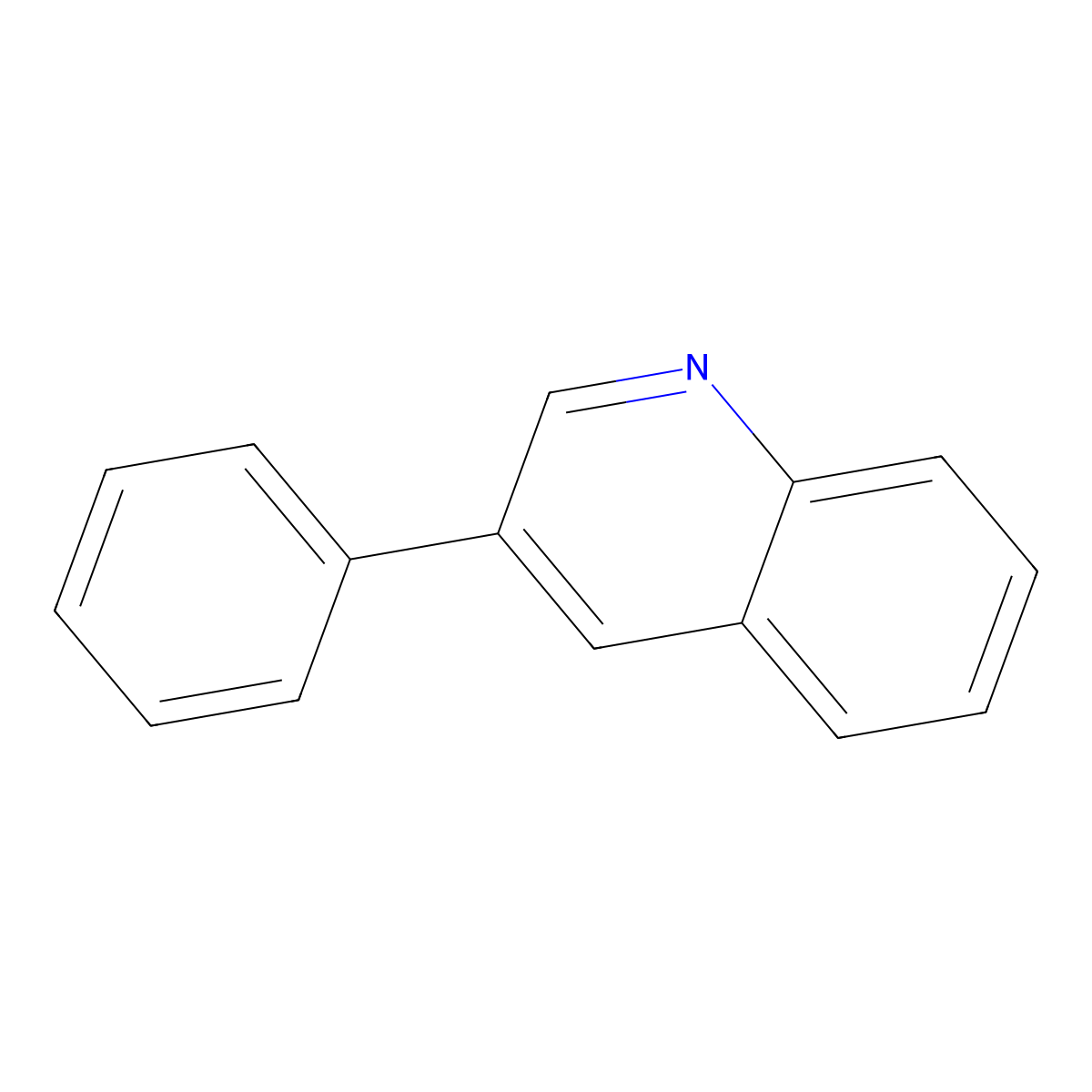 3-Phenylquinoline molecular structure, CAS 1666-96-2