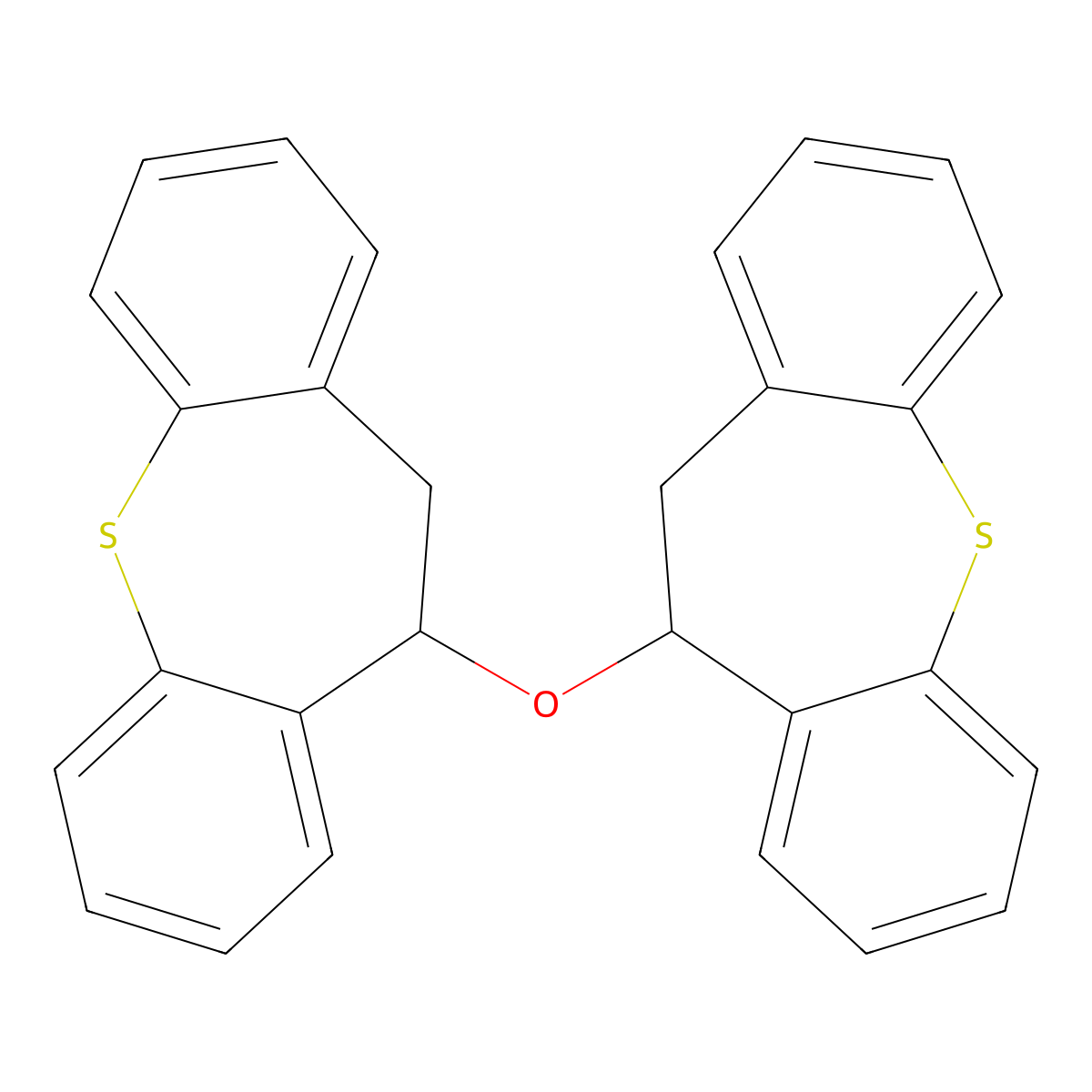 5-(5,6-Dihydrobenzo[b][1]benzothiepin-5-yloxy)-5,6-dihydrobenzo[b][1]benzothiepine molecular structure, CAS 16661-24-8
