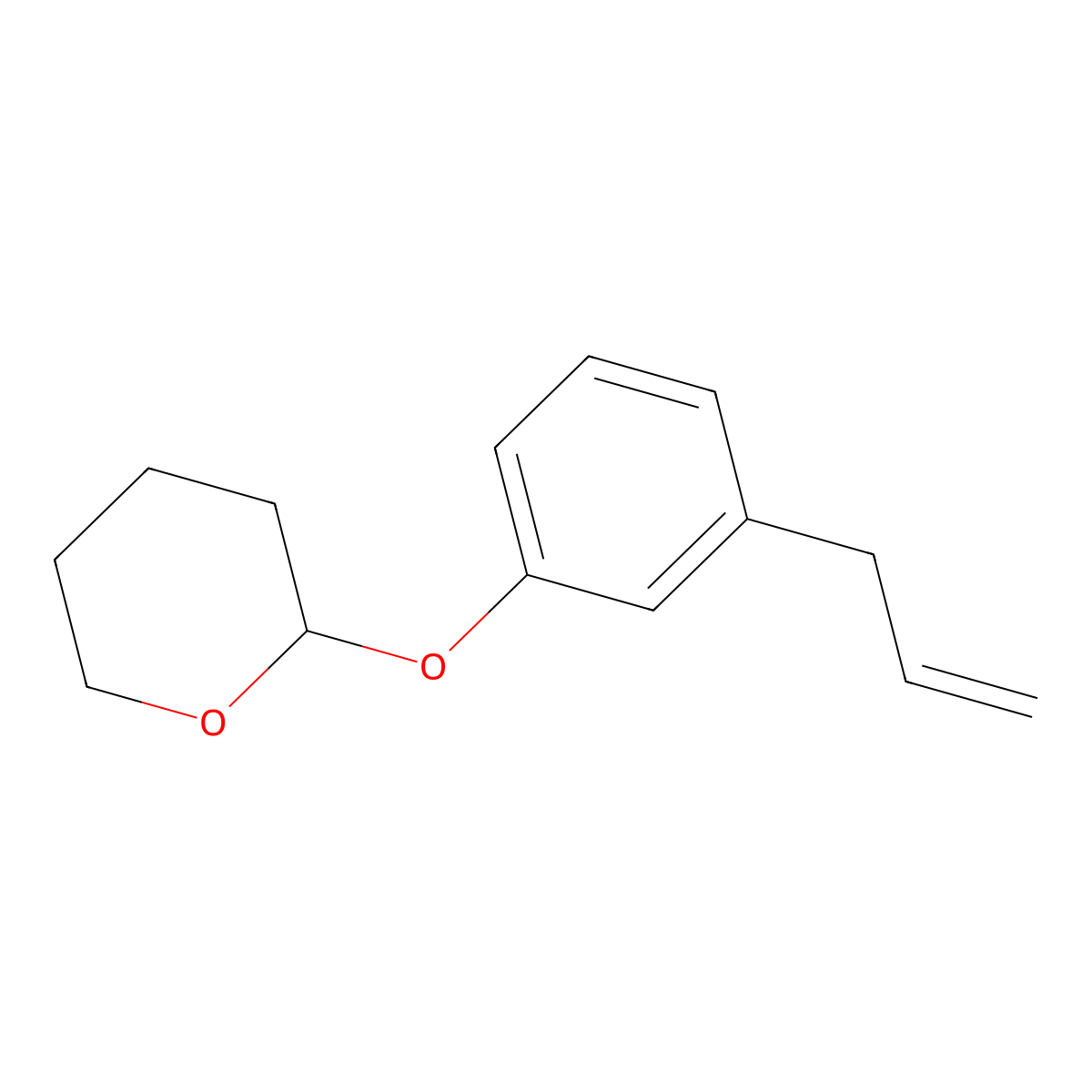 3-(3-(Tetrahydro-pyran-2-yloxy)phenyl)-1-propene molecular structure, CAS 16661-80-6