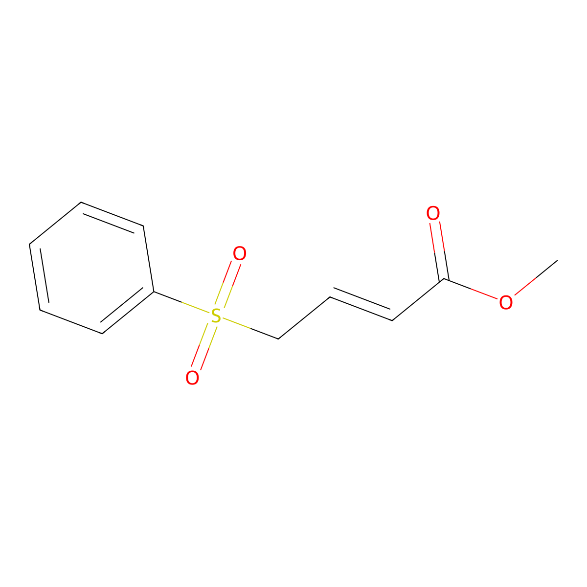 methyl (E)-4-(benzenesulfonyl)but-2-enoate molecular structure, CAS 1666117-58-3