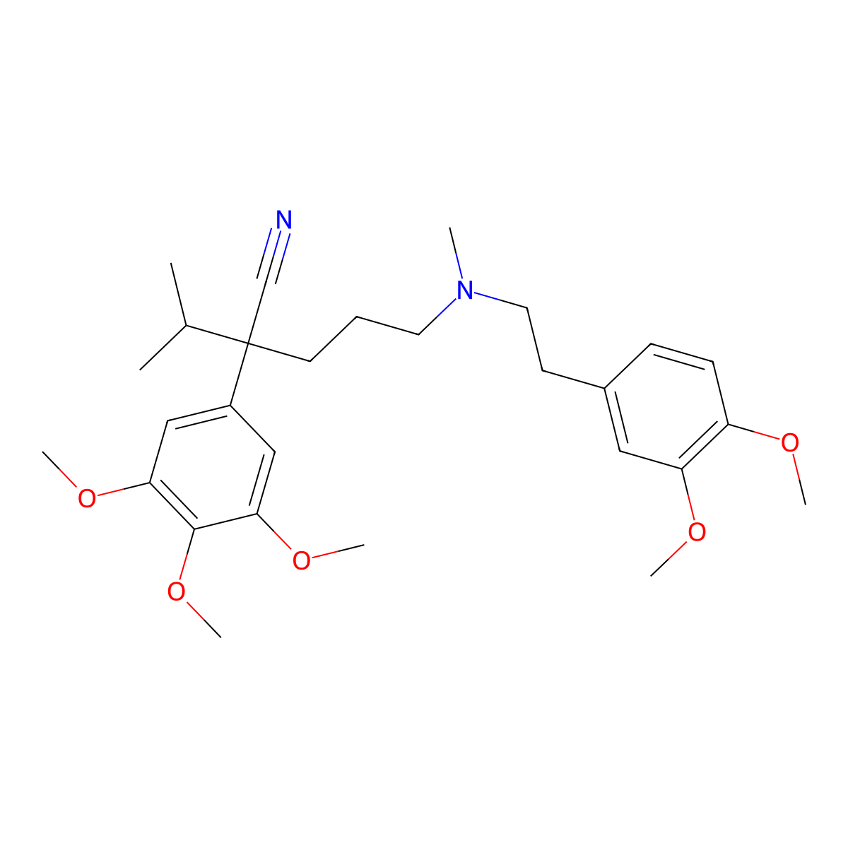 Gallopamil molecular structure, CAS 16662-47-8