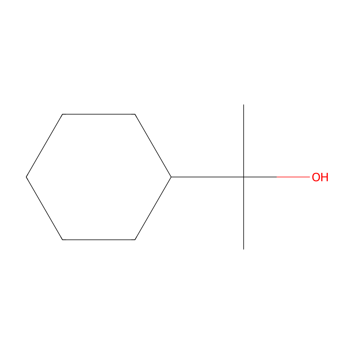 Cyclohexanemethanol, alpha,alpha-dimethyl- molecular structure, CAS 16664-07-6