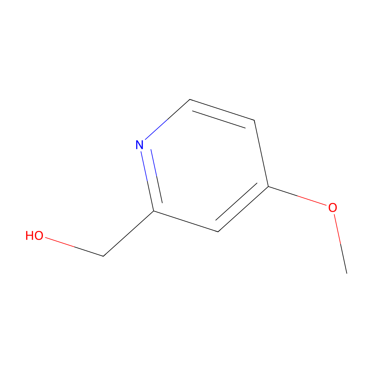 (4-Methoxy-pyridin-2-yl)-methanol molecular structure, CAS 16665-38-6