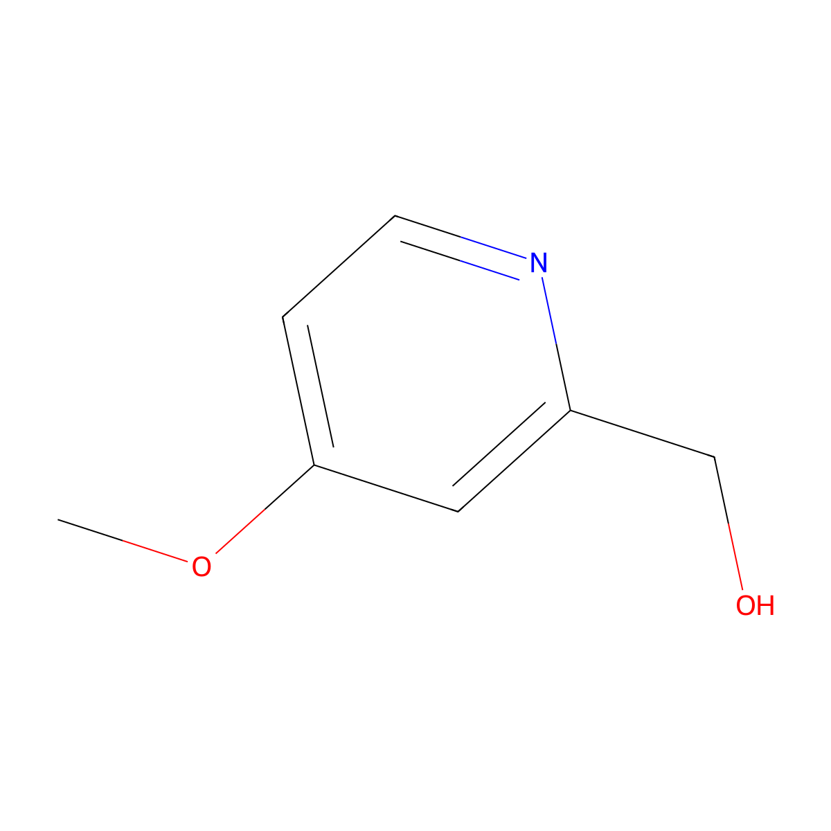 (4-Methoxy-pyridin-2-yl)-methanol molecular structure, CAS 16665-38-6