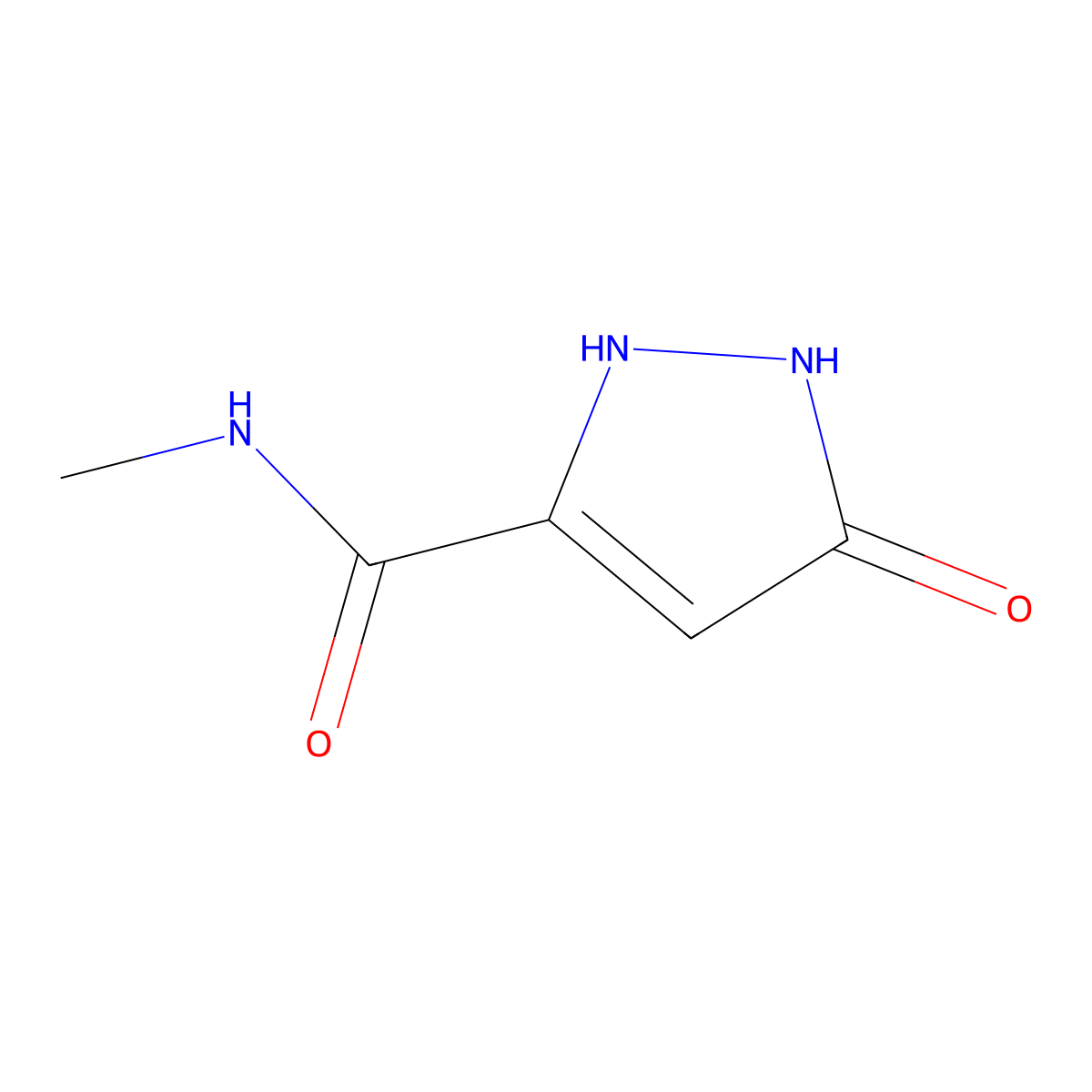 5-Hydroxy-N-methyl-1H-pyrazole-3-carboxamide molecular structure, CAS 166656-45-7