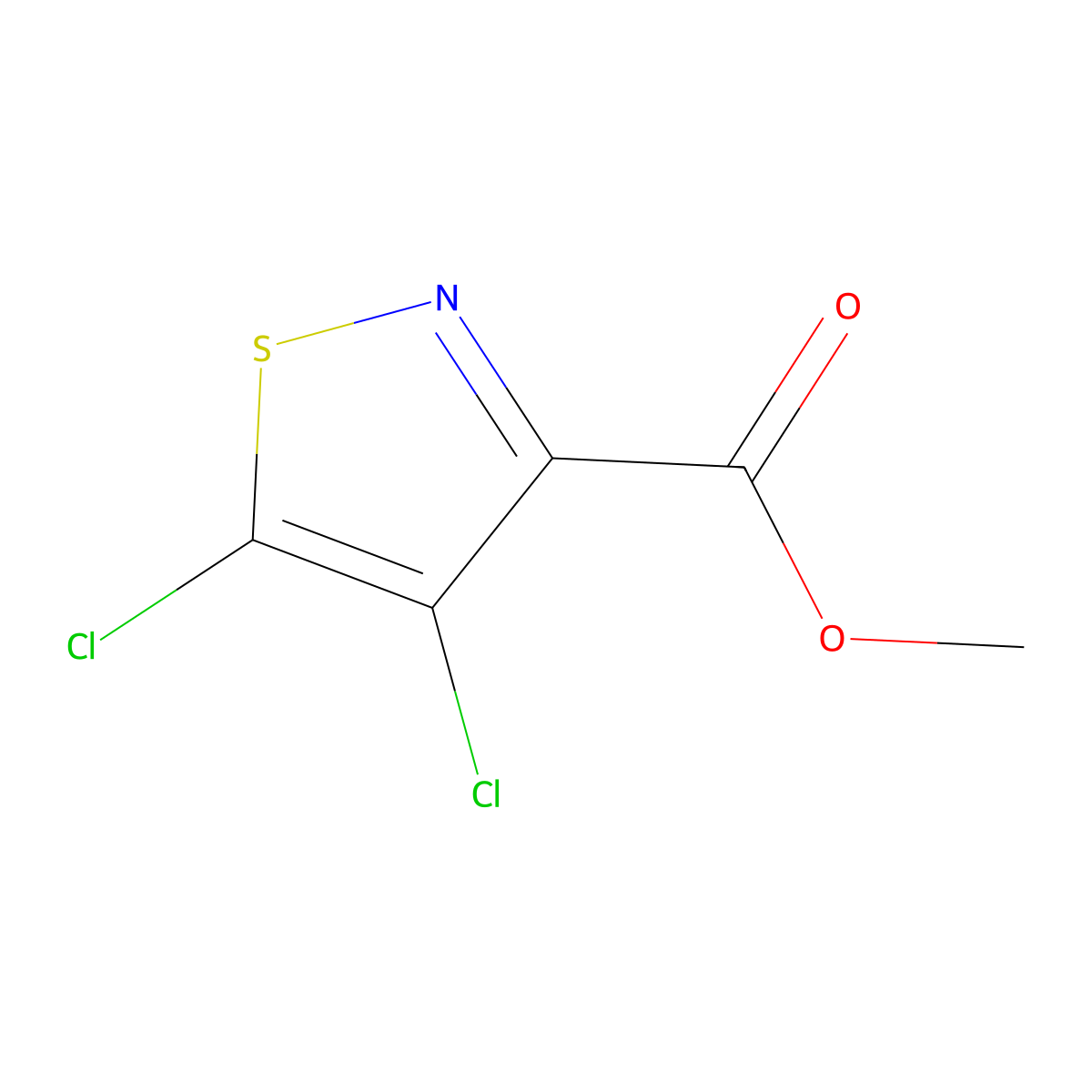 Methyl 4,5-dichloroisothiazole-3-carboxylate molecular structure, CAS 166668-76-4