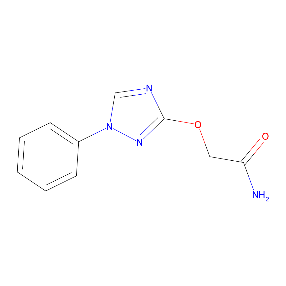 2-[(1-phenyl-1H-1,2,4-triazol-3-yl)oxy]acetamide molecular structure, CAS 166669-38-1