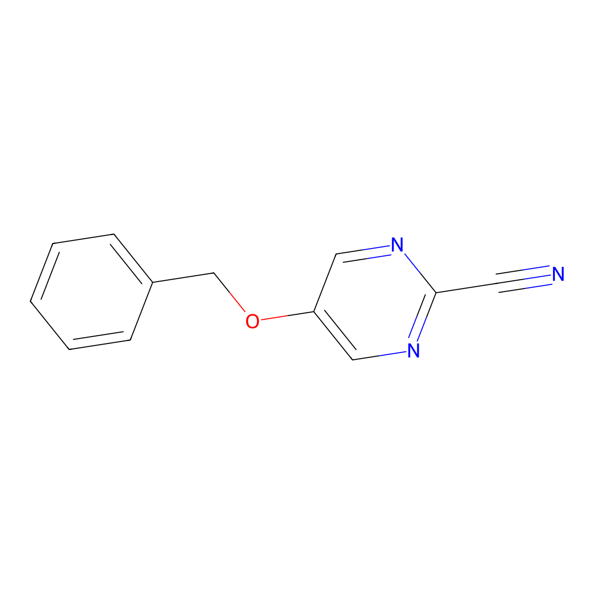 5-(Benzyloxy)pyrimidine-2-carbonitrile molecular structure, CAS 166672-22-6