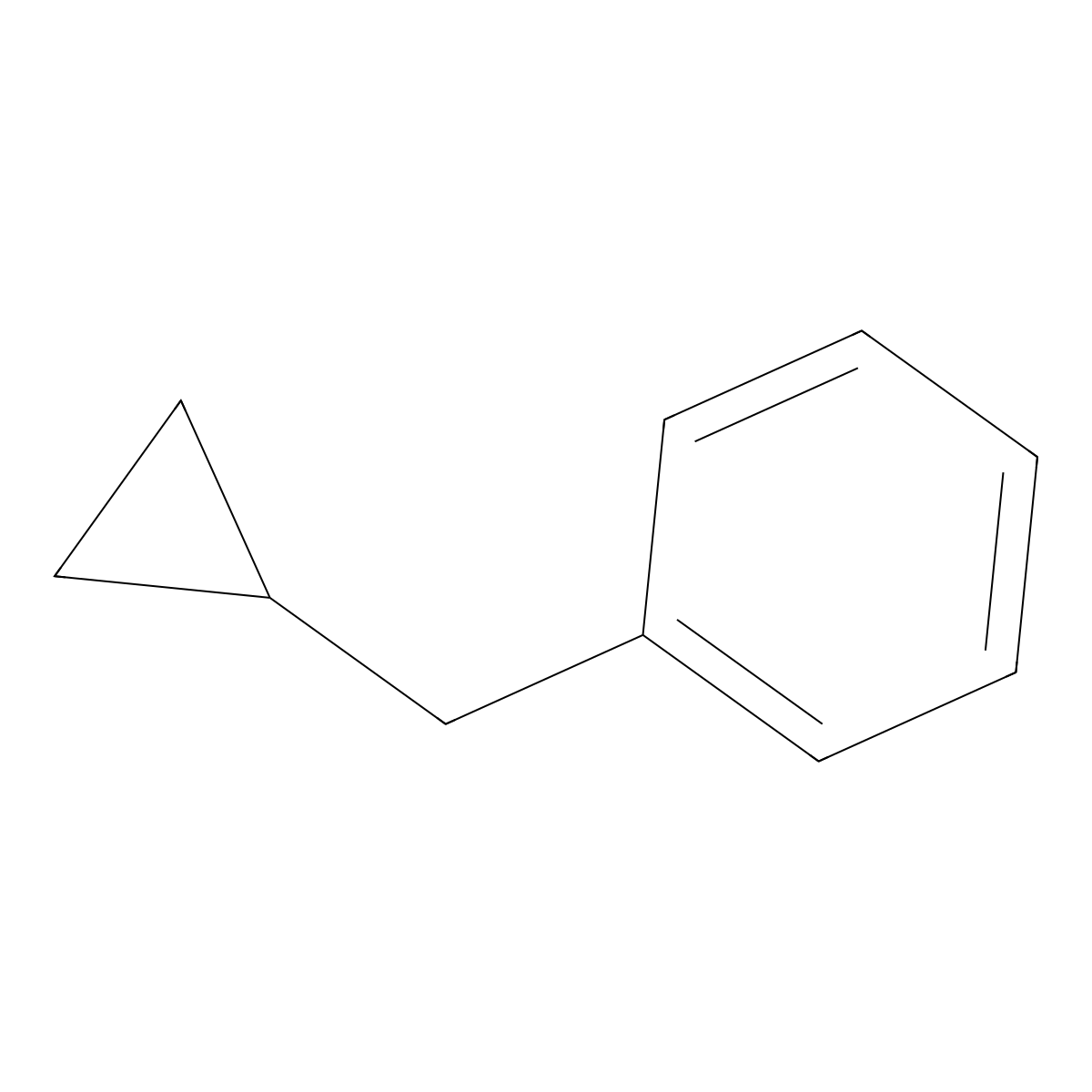 Benzylcyclopropane molecular structure, CAS 1667-00-1