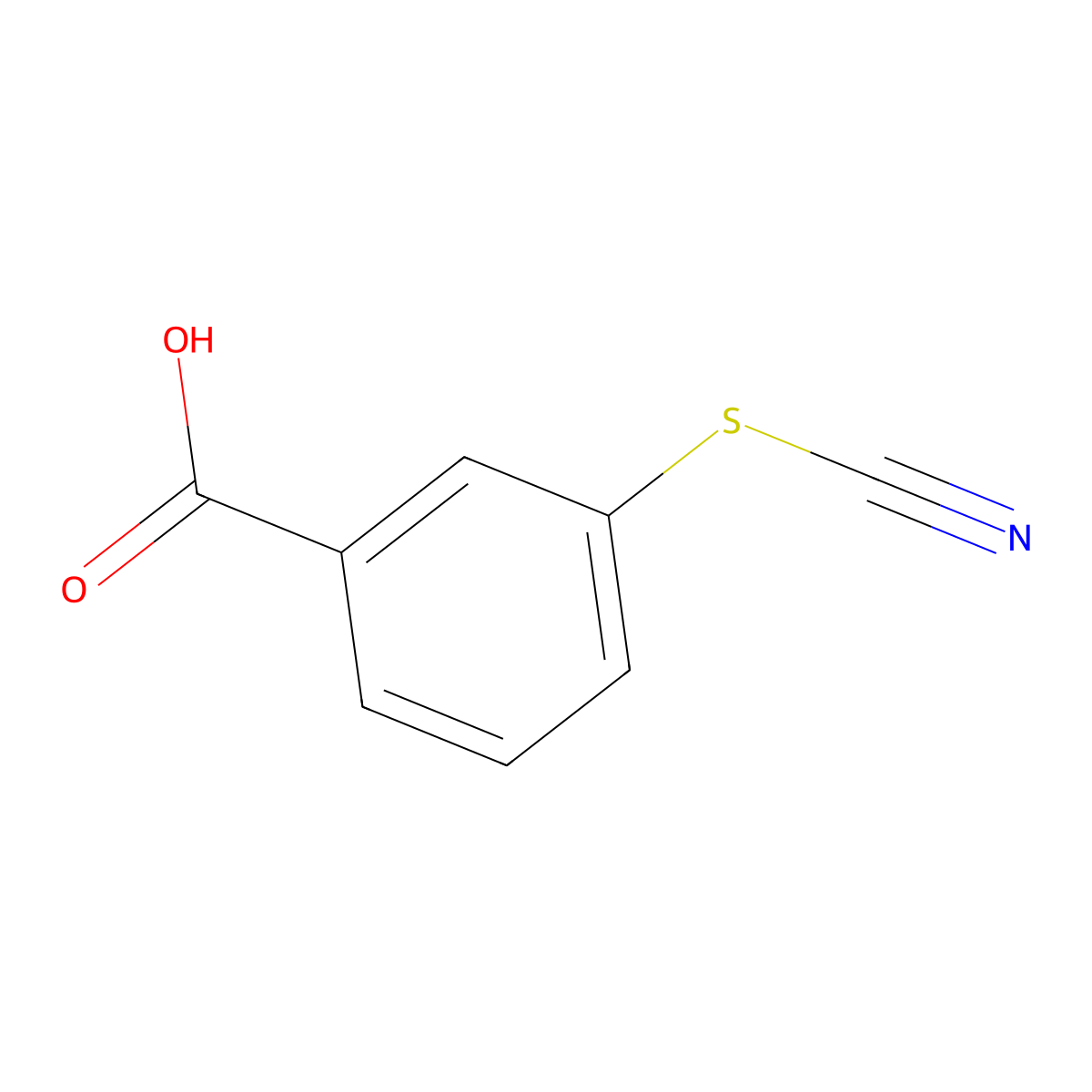 Benzoic acid, m-thiocyano- molecular structure, CAS 16671-87-7