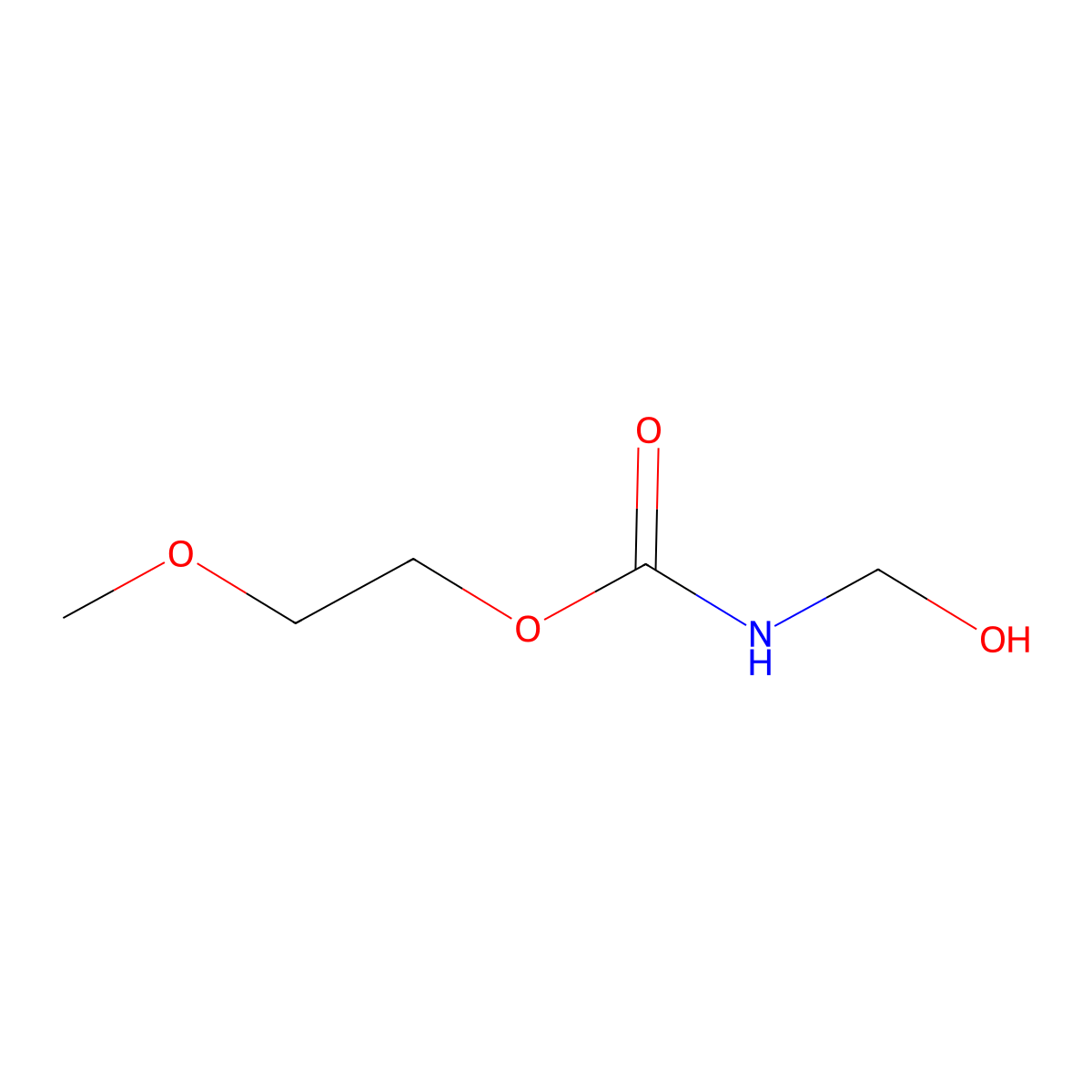 Carbamic acid, N-(hydroxymethyl)-, 2-methoxyethyl ester molecular structure, CAS 16672-66-5