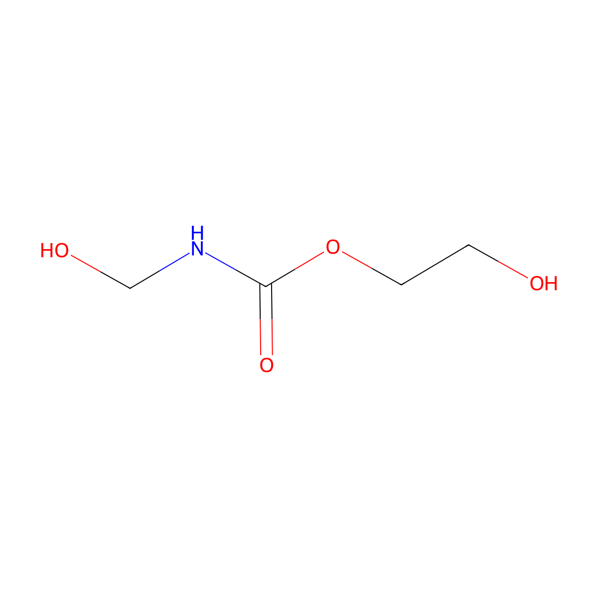 Carbamic acid, N-(hydroxymethyl)-, 2-hydroxyethyl ester molecular structure, CAS 16672-70-1