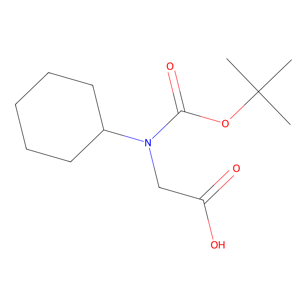 n-Boc-n-cyclohexylglycine molecular structure, CAS 166739-13-5