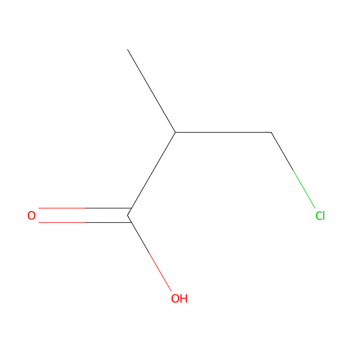 3-Chloro-2-methylpropionic acid molecular structure, CAS 16674-04-7