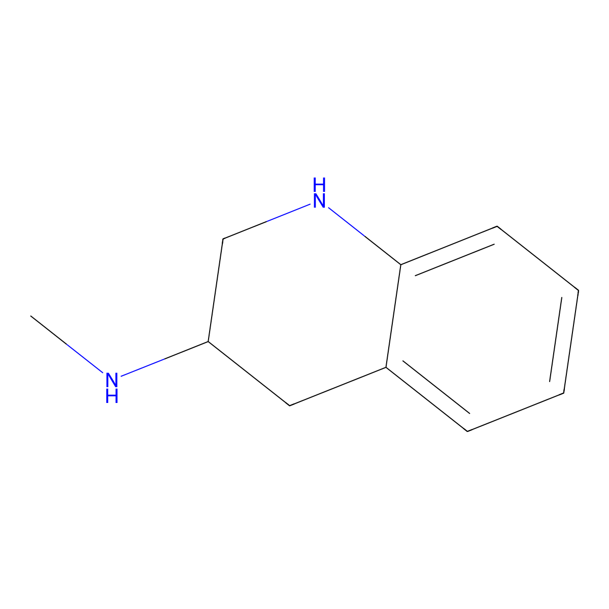 (R)-N-Methyl-1,2,3,4-tetrahydroquinolin-3-amine molecular structure, CAS 166742-75-2