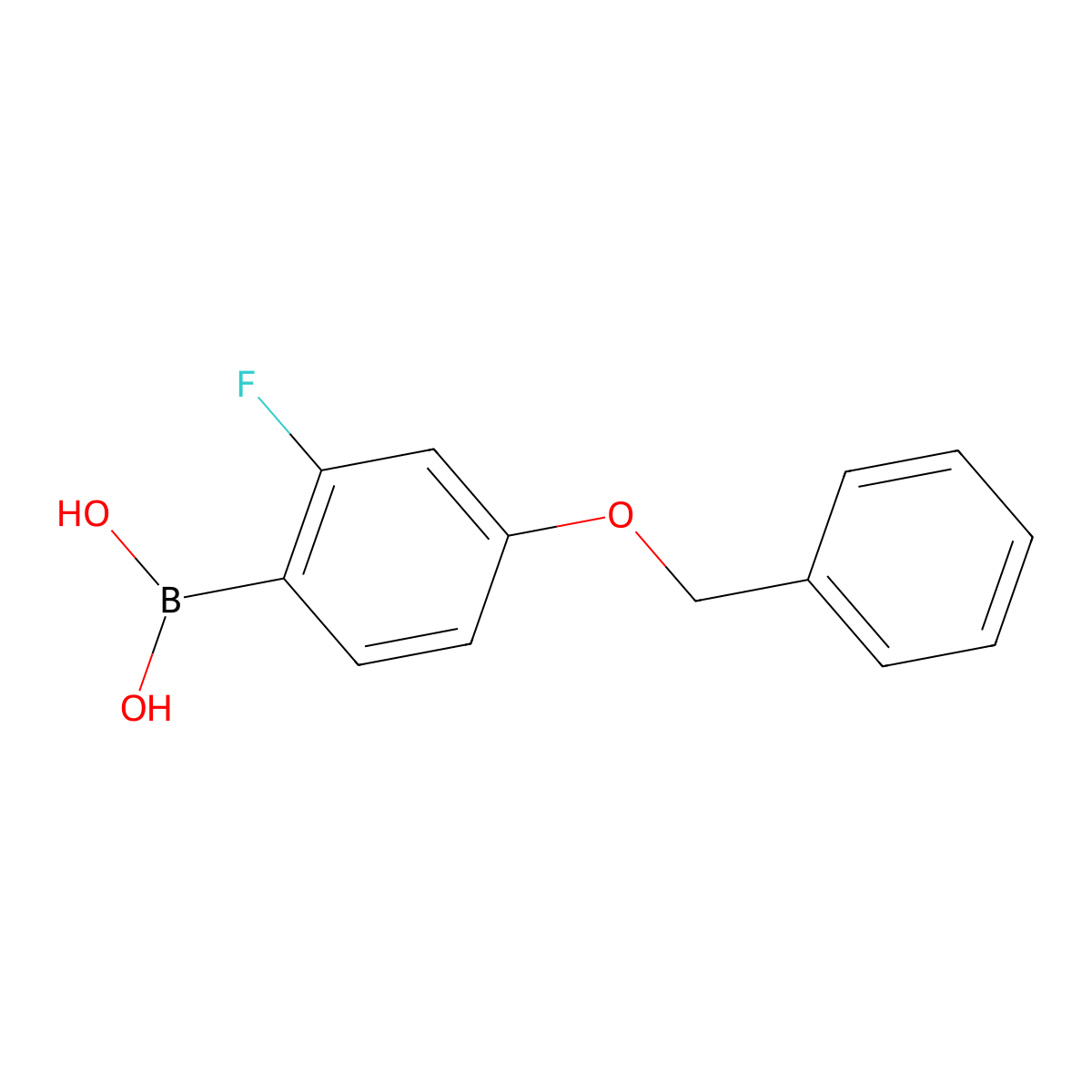 4-Benzyloxy-2-fluorophenylboronic acid molecular structure, CAS 166744-78-1