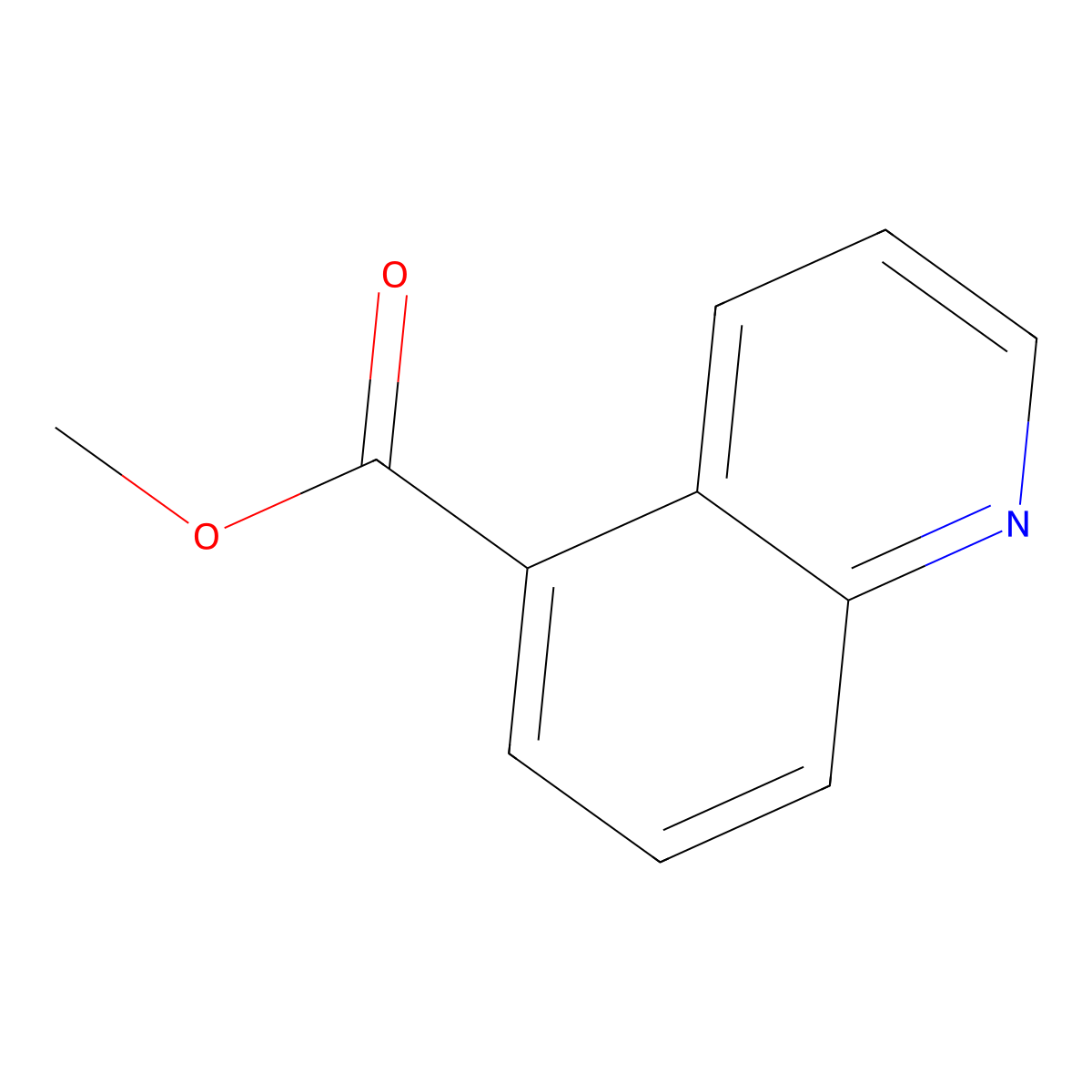 Methyl quinoline-5-carboxylate molecular structure, CAS 16675-62-0