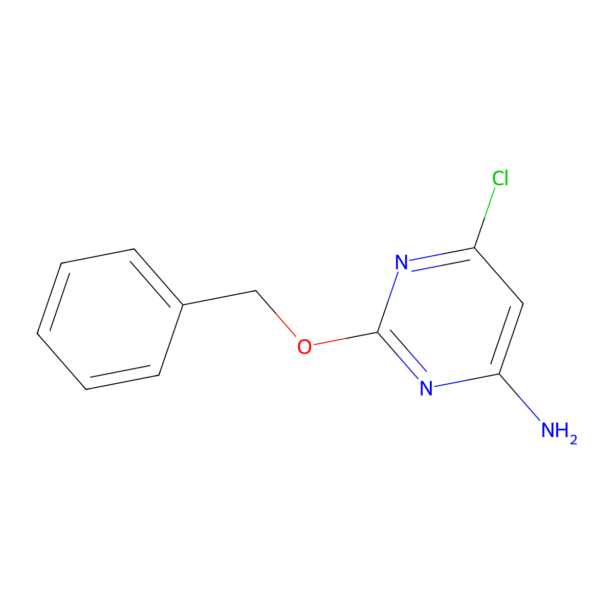 2-Benzyloxy-6-chloro-pyrimidin-4-amine molecular structure, CAS 166752-24-5