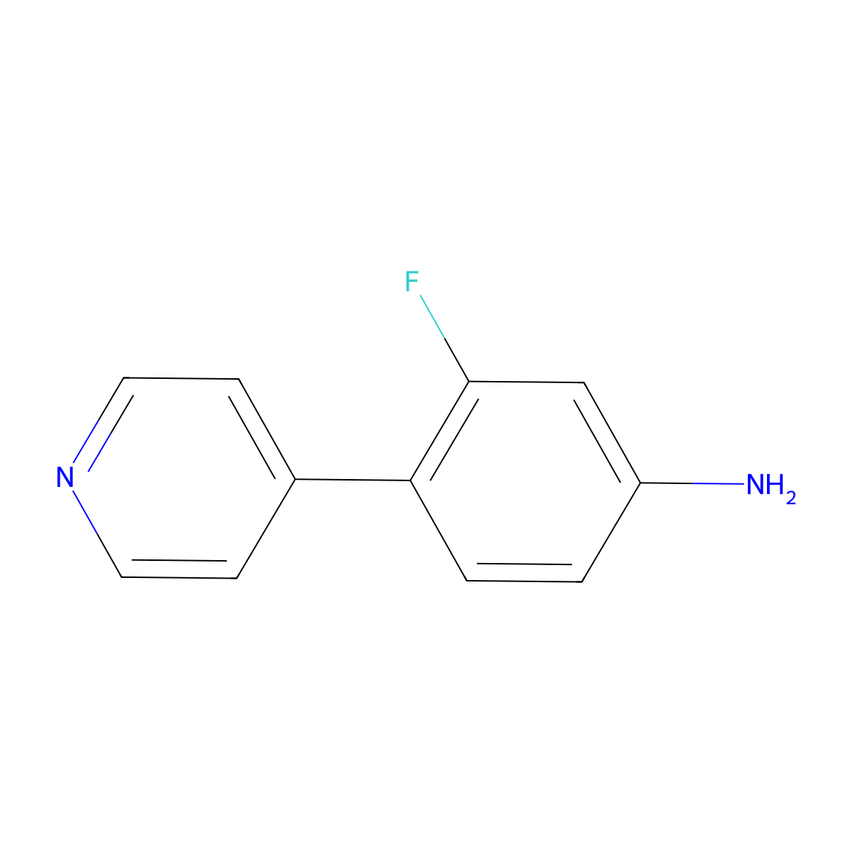 4-(4-Pyridyl)-3-fluoroaniline molecular structure, CAS 166758-24-3