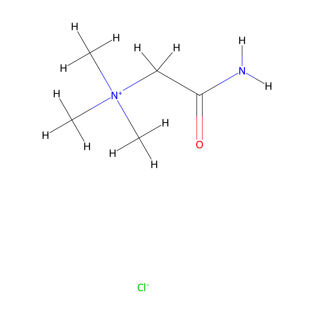 2-(Trimethylazaniumyl)ethanimidate--hydrogen chloride (1/1) molecular structure, CAS 16676-65-6