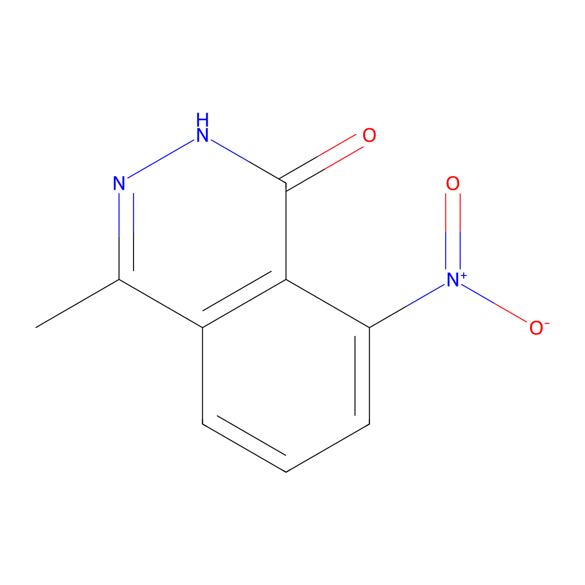 1(2H)-Phthalazinone, 4-methyl-8-nitro- molecular structure, CAS 16676-79-2