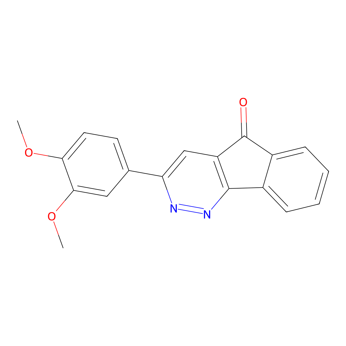 3-(3,4-dimethoxyphenyl)-5H-indeno[1,2-c]pyridazin-5-one molecular structure, CAS 166760-50-5