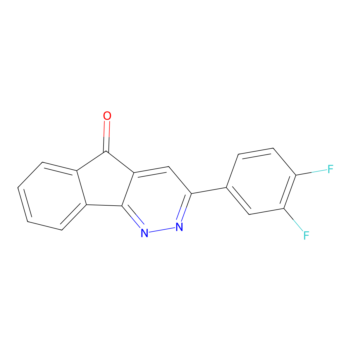 3-(3,4-difluorophenyl)-5H-indeno[1,2-c]pyridazin-5-one molecular structure, CAS 166760-55-0