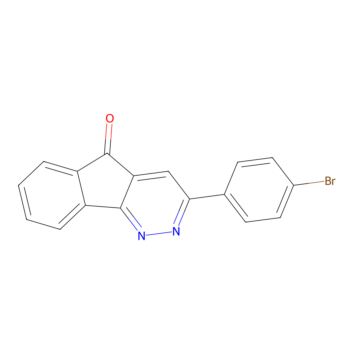 3-(4-bromophenyl)-5H-indeno[1,2-c]pyridazin-5-one molecular structure, CAS 166760-57-2