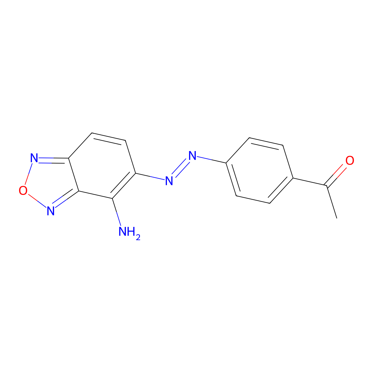 4-Amino-5-(4-acetylphenylazo)benzofurazan molecular structure, CAS 166766-09-2
