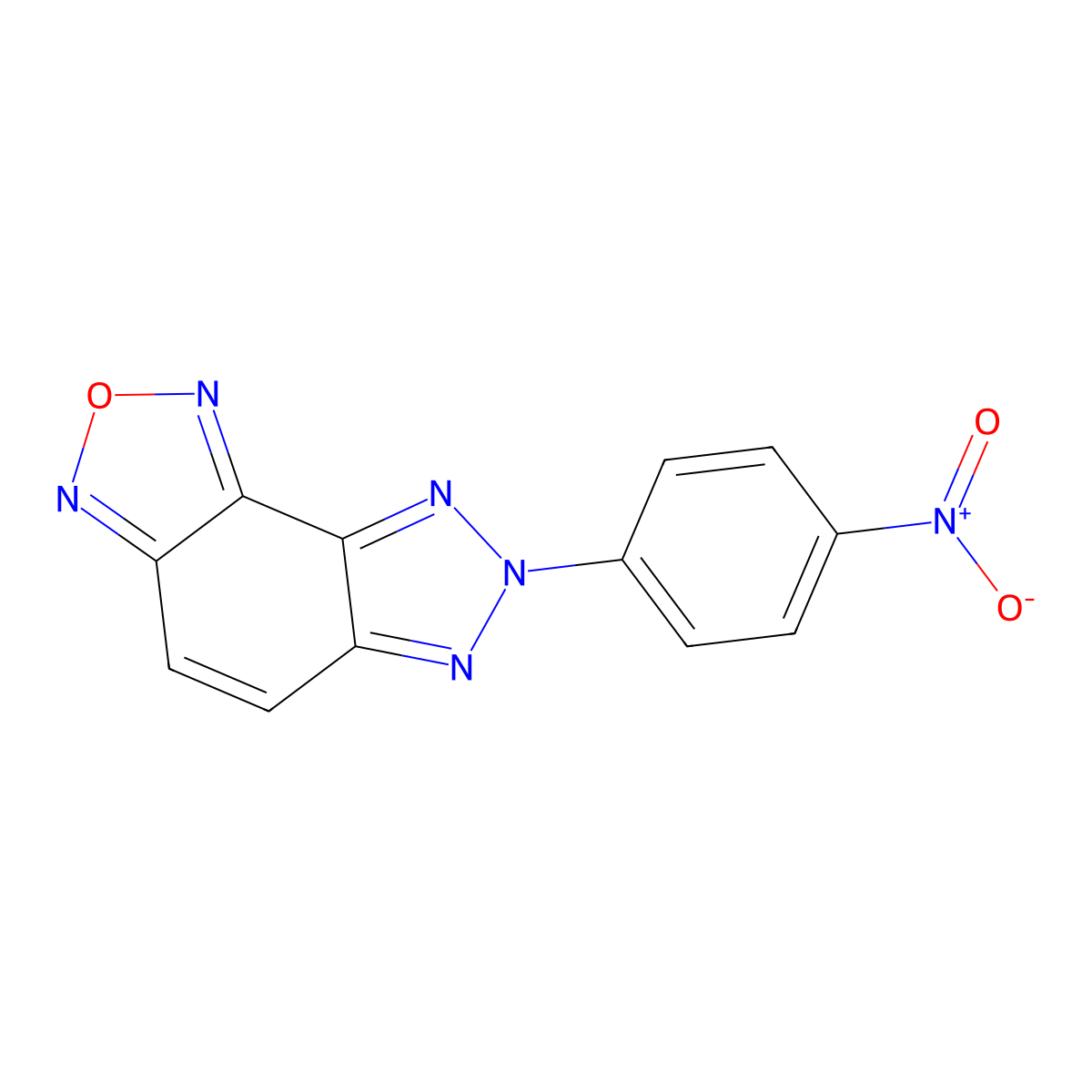 7-(4-Nitrophenyl)triazolo[4,5-g][2,1,3]benzoxadiazole molecular structure, CAS 166766-16-1