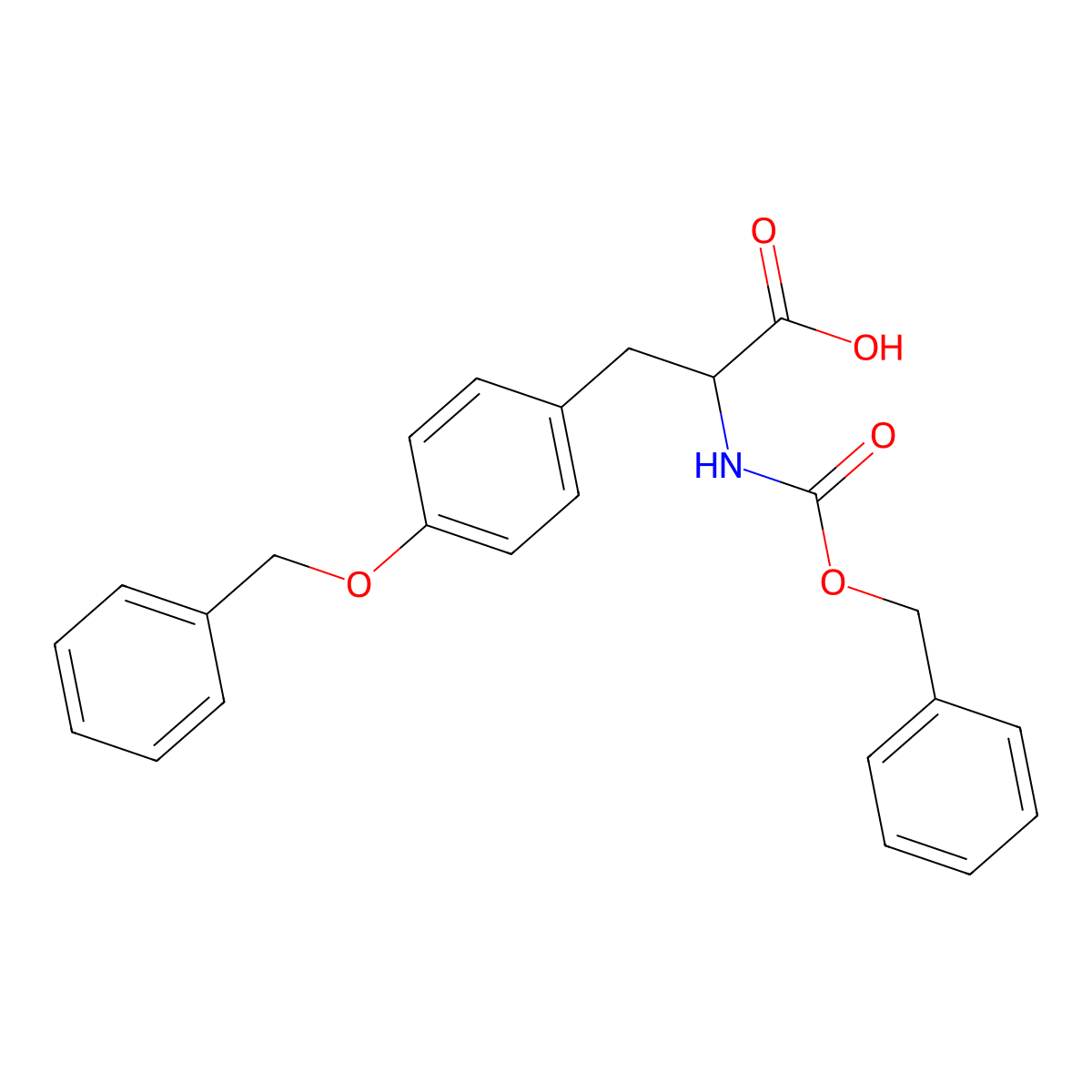 Z-Tyr(Bzl)-OH molecular structure, CAS 16677-29-5