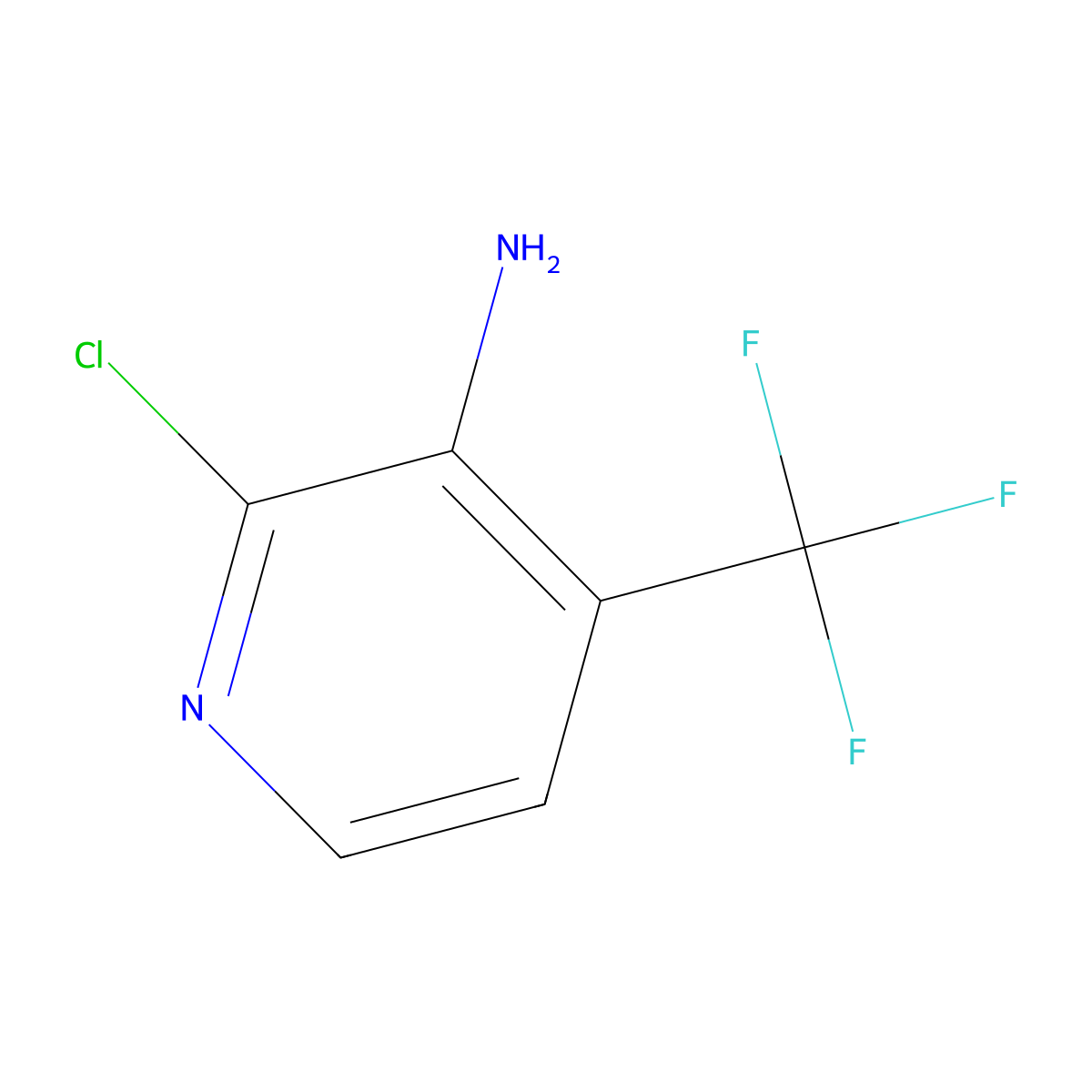 2-Chloro-4-(trifluoromethyl)pyridin-3-amine molecular structure, CAS 166770-70-3