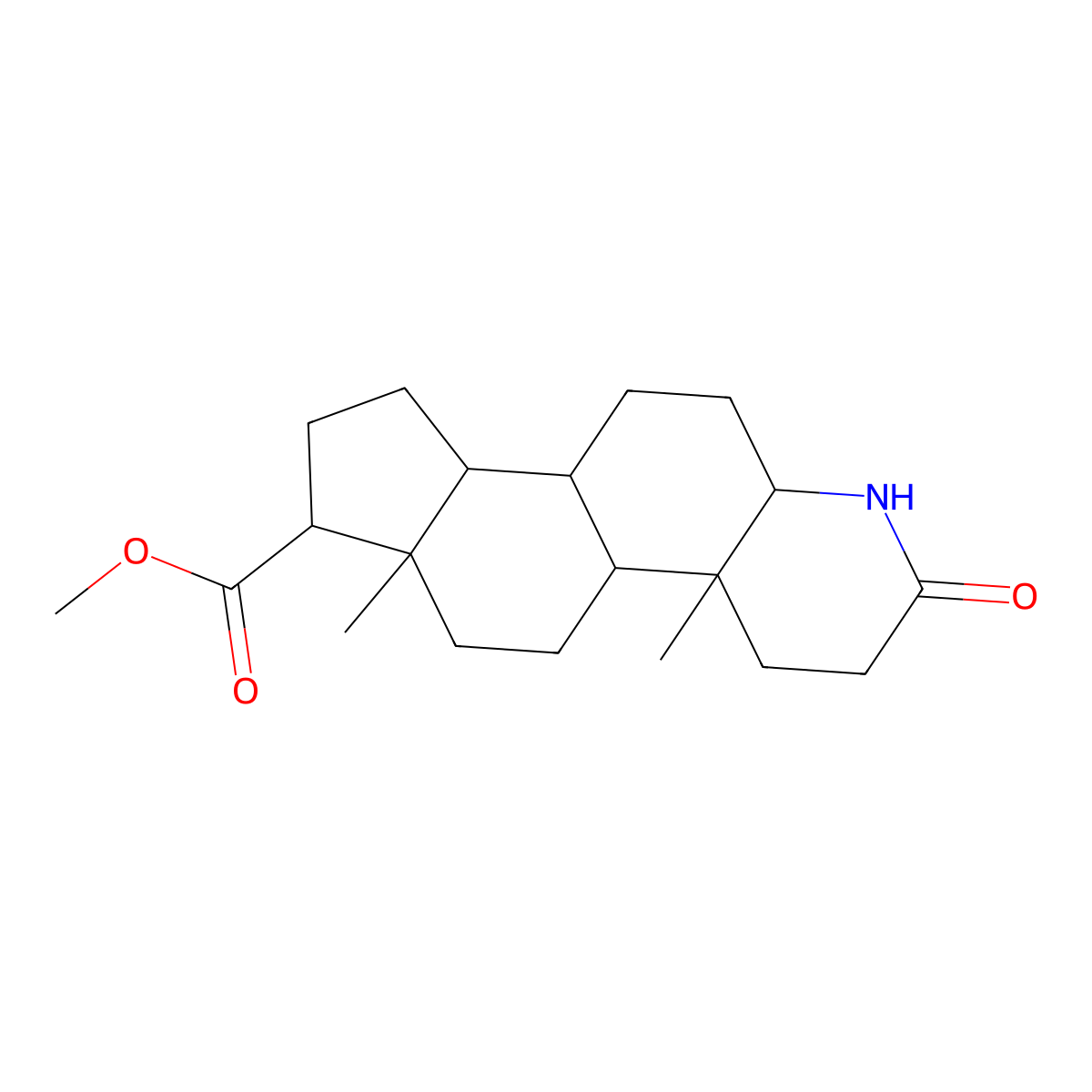 (4aR,4bS,6aS,7S,9aS,9bS,11aS)-methyl 4a,6a-dimethyl-2-oxohexadecahydro-1H-indeno[5,4-f]quinoline-7-carboxylate molecular structure, CAS 1667723-37-6