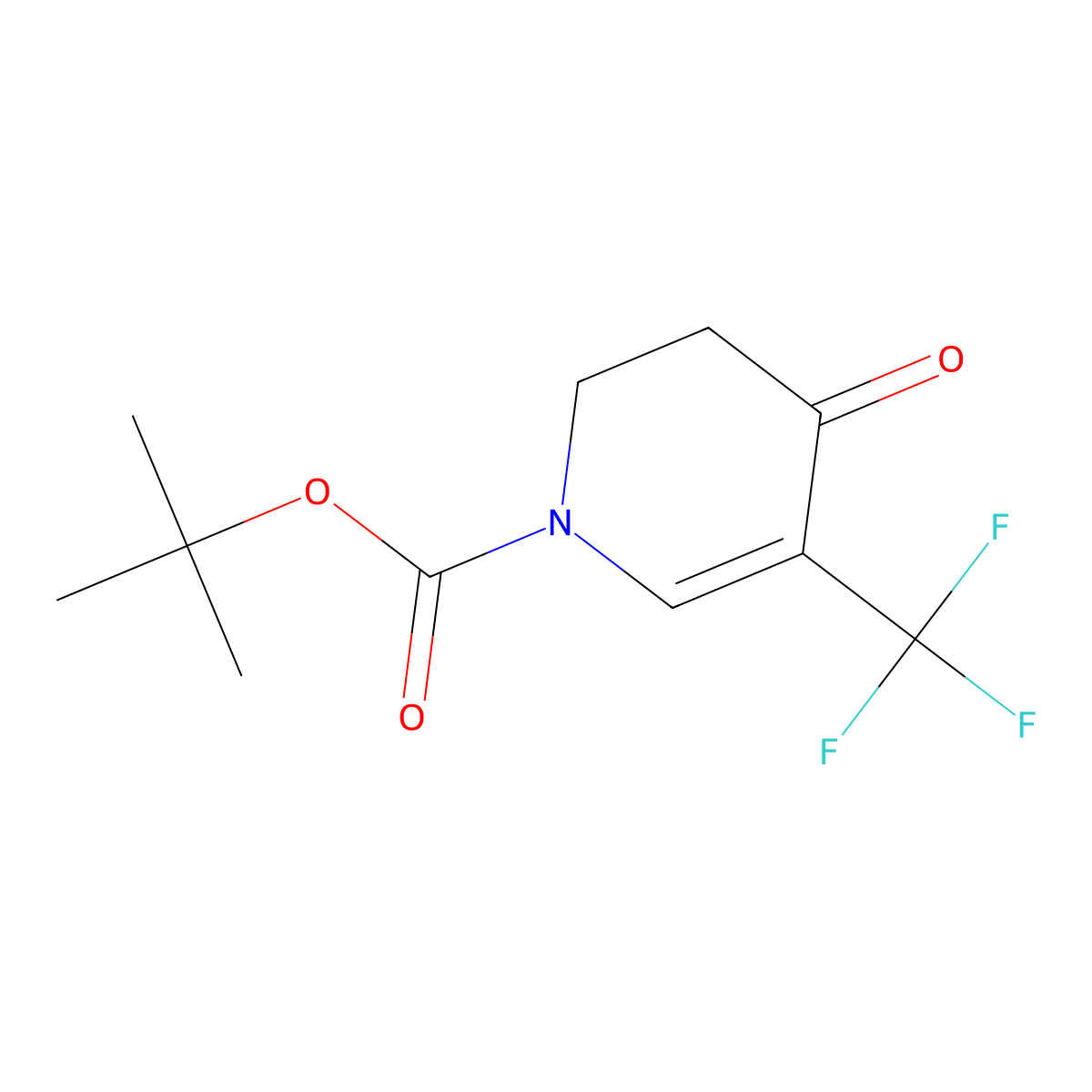 Tert-butyl 4-oxo-5-(trifluoromethyl)-1,2,3,4-tetrahydropyridine-1-carboxylate molecular structure, CAS 1667744-92-4