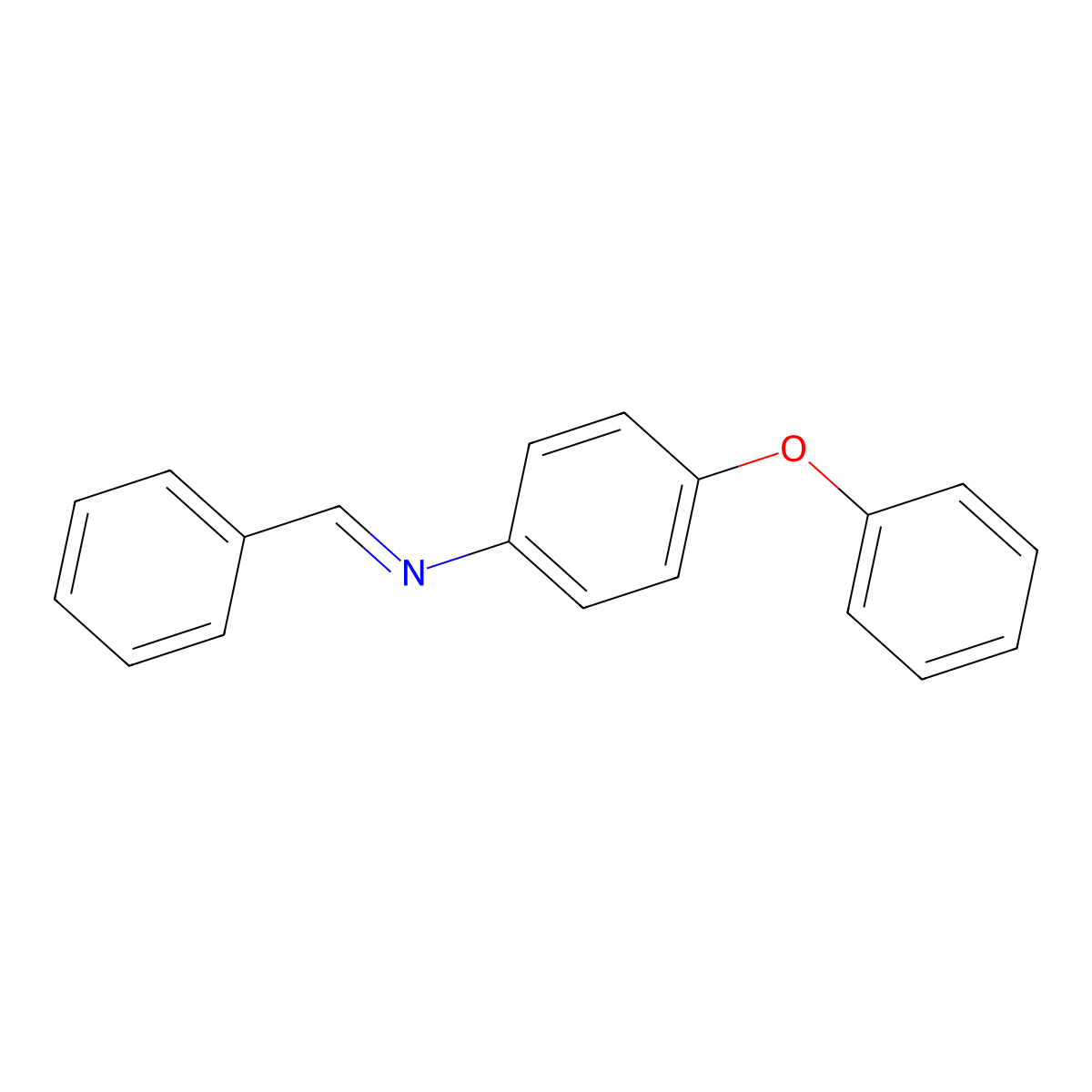 N-Benzylidene-4-phenoxyaniline molecular structure, CAS 16678-66-3