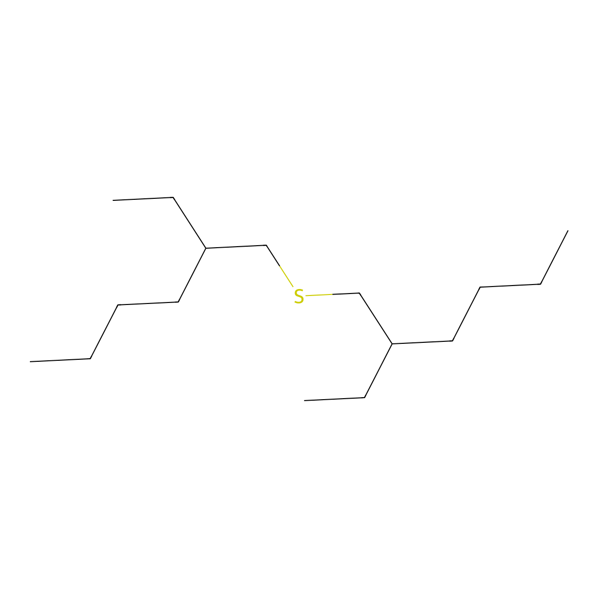 2-Ethylhexyl sulfide molecular structure, CAS 16679-04-2