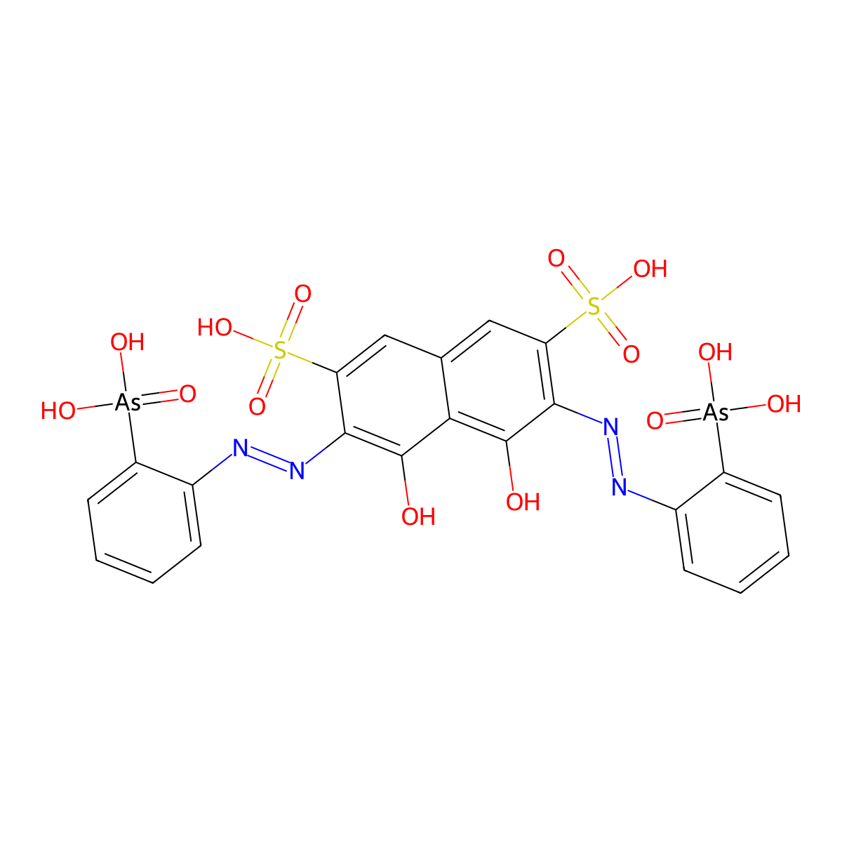 Arsenazo III molecular structure, CAS 1668-00-4