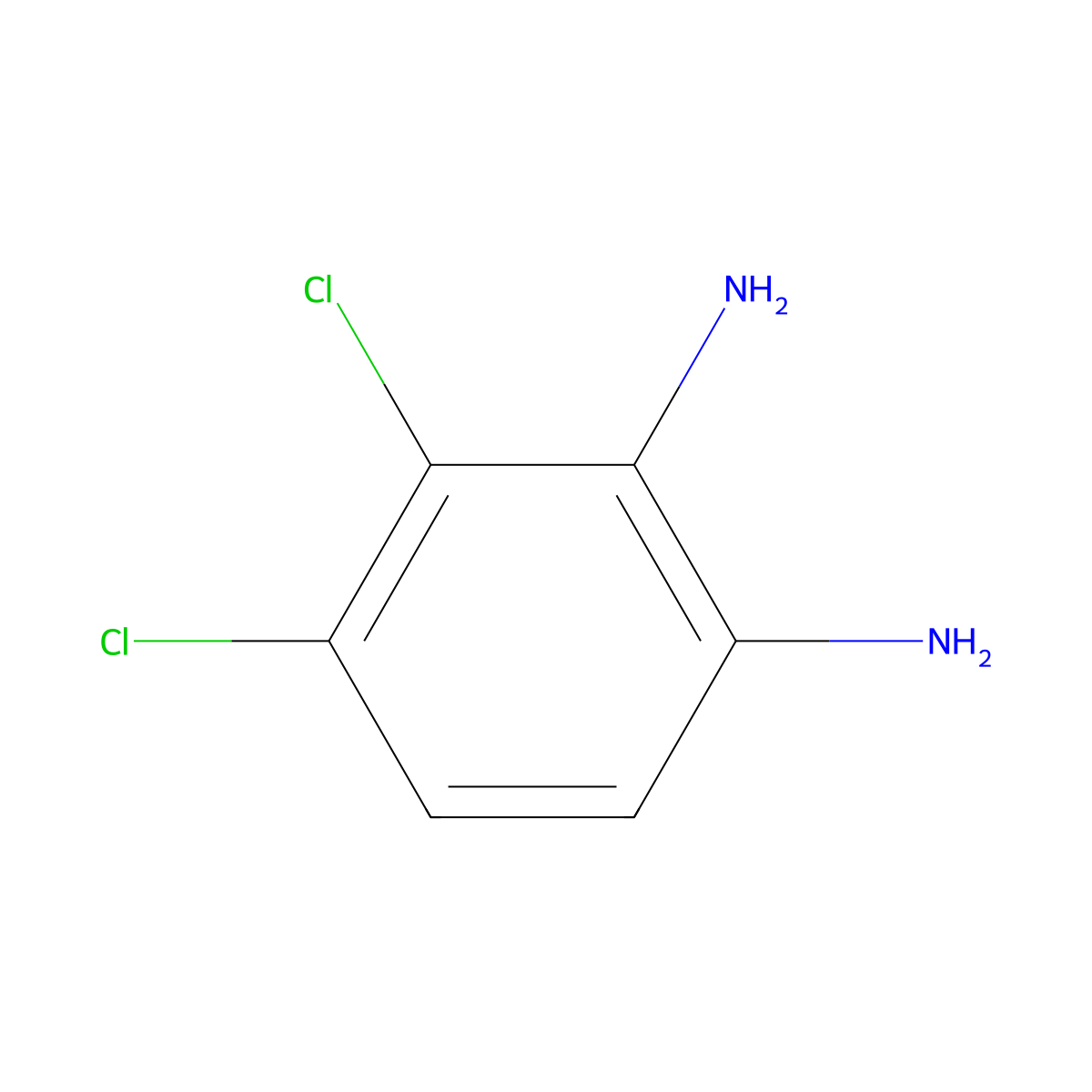 3,4-Dichlorobenzene-1,2-diamine molecular structure, CAS 1668-01-5