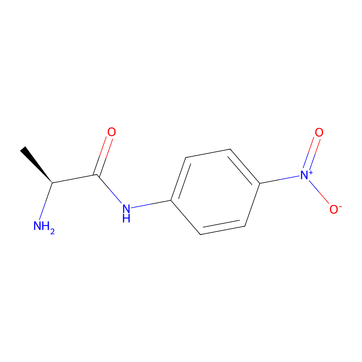 Alanine p-nitroanilide molecular structure, CAS 1668-13-9