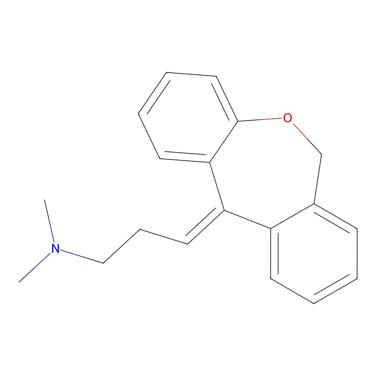 Doxepin molecular structure, CAS 1668-19-5